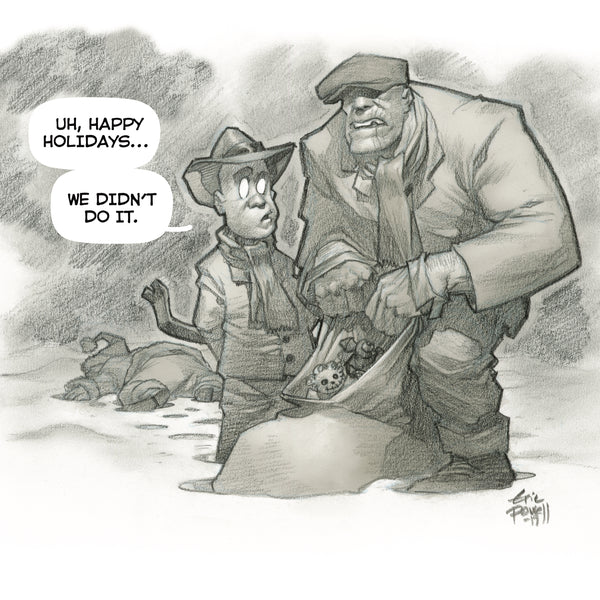 16 pc Holiday Assortment w/ signed limited edition mini-print by artist Eric Powell